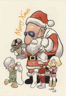 Yoshikazu Yasuhiko Hand-Drawn Color Illustration postcard " mobile Suit Gundam "