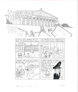 Kokopello | Kokopello - Planche originale - Palais Bourbon, les coulisses de l’assemblée nationale - (2021) | Catawiki