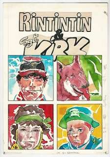 Studio Origa - Rintintin & Sgt. Kirk #81 - Studio Origa - cover originale - Page volante - Exemplaire unique - (1975)