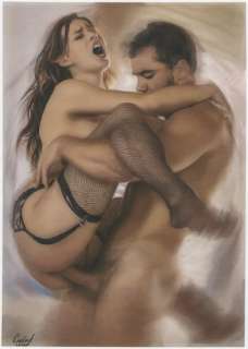 Calas, J.M. | Jean Michel Calas - Dessin original en couleur - Tourbillon de plaisir - Format dessin: 21 x 29,7 cm. - (2022) | Catawiki