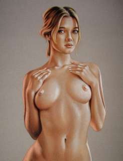 Sly | Sly - Original drawing in colour - Nude woman - Size: 31 x 42 cm. - (2022) | Catawiki