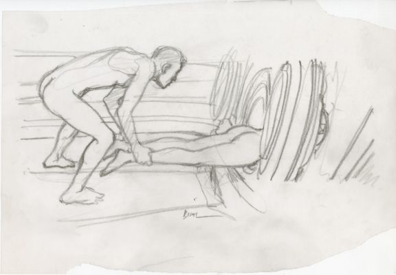 Enki Bilal | GRAPHITE IN PROGRESS 3 – Dessin original 58 | Galerie Barbier