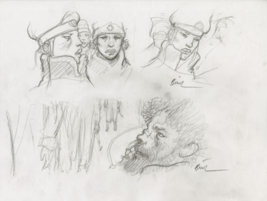 Enki Bilal | GRAPHITE IN PROGRESS 3 – Dessin original 40 | Galerie Barbier