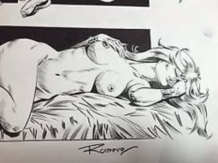 Romero, Enrique Badia | Axa - Original drawing by Enrique Badia Romero - Axa Resting - Size: 42 x 30 cm. - (2015) | Catawiki