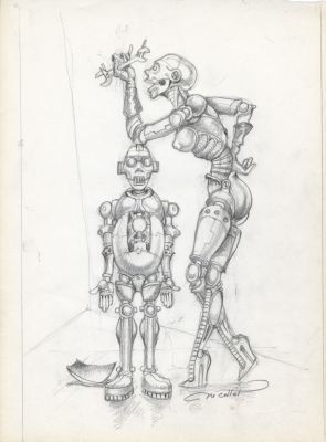 Jean-Michel Nicollet | MEKANOPOLIS – DESSIN ORIGINAL 013 | Galerie Barbier