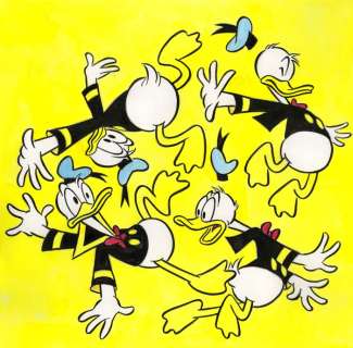 Tony Fernandez, Disney Artist | Donald Duck Upside Down - Original Painting - 50 x 32 cm - Tony Fernandez Signed - Acrylic Art - Original Artwork | Catawiki