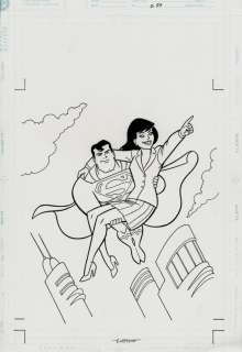 Loston Wallace - Superman: Stop the Presses P 59 Splash (Superman Flying with Lois!) 1998