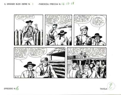 Essegesse - | EsseGesse - Tavola Originale - Il Grande Blek n. 6 Prima serie - (1954) | Catawiki