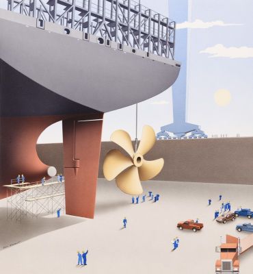 Guy Billout | Propeller - Poster for APL, 2002 | Philippe Labaune Gallery