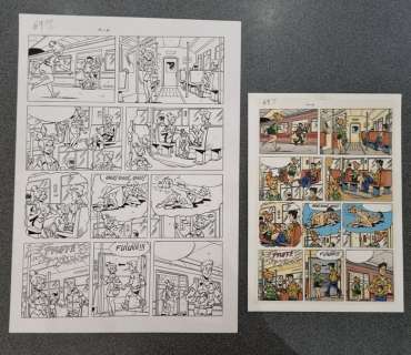 Seron / Di Sano / Gã¼Rsel / Divers Auteurs | Seron / Di Sano / GÃ¼rsel / divers auteurs - Planche originale Blagues coquines + mise en couleur + cello | Catawiki