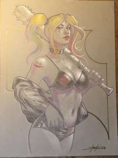 Luca Strati | Batman - Luca Strati - Original Artwork â€œHarleyâ€ - Page volante - Exemplaire unique (2018) | Catawiki