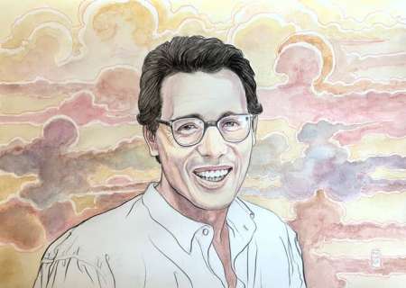 Milo Manara | Milo Manara - Illustrazione originale Enzo Jannacci ritratto - Festival di Sanremo - (2018) | Catawiki