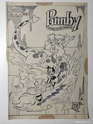 PORTADA ORIGINAL A PLUMILLA PUMBY Nº 250 - J. SANCHIS - CON ESTUDIO DE COLORES | todocoleccion (Buy It Now)