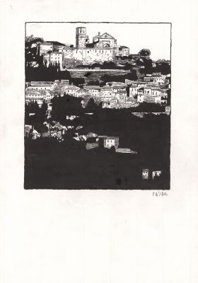 Frédéric Pajak | Sans titre, 37 - Encre de Chine, plume et pinceau sur papier | Huberty Breyne Gallery