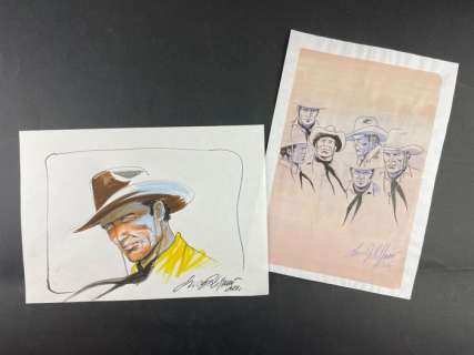 Lucio Filippucci | Tex - Lucio Filippucci - 2x Illustrazioni Originali "Tex Willer" - Page volante - Exemplaire unique - (2016/2022) | Catawiki