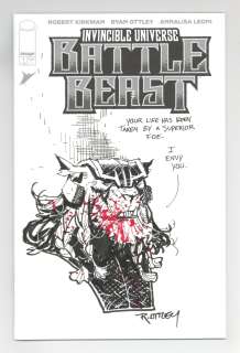 Invincible Universe Battle Beast (2025 Image) #1 Original Sketch Cover by Ryan Ottley | mycomicshop.com