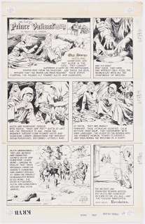 John Cullen Murphy ’’Prince Valiant’’ Sunday Comic Strip Original Artwork -- #2947 Dated 1 August 1993 | Nate Sanders