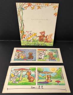 Rino Albertarelli | Rino Albertarelli - 3x illustrazioni originali "Picipouk: Avventure di un Piccolo Orso" - Anni ’60 | Catawiki
