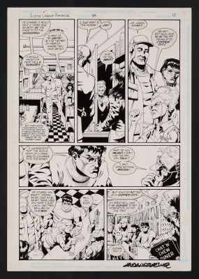 Original Art from Justice League America #98 (1995) Page 12 Pencils by Chuck Wojtkiewicz, Inks by Bob Dvorak | mycomicshop.com