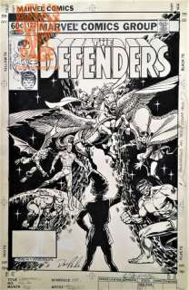 Don Perlin Brent Anderson - defenders 122 cover (marvel, 1983) entire team