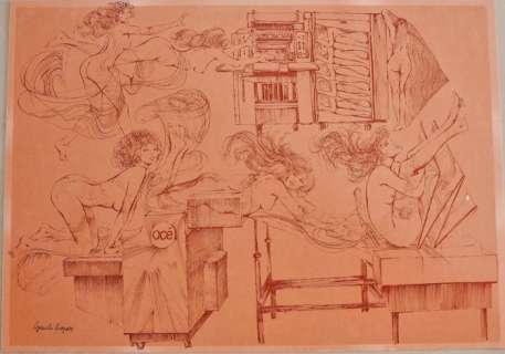 Guido Crepax | Guido Crepax - illustrazione originale "Ocè" - Page volante - EO | Catawiki