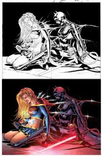 Ian Churchill, Norm Rapmund - Supergirl #14 P 18-19 Dps (Sold Live on ‘Dueling Dealers of Comic Art‘ Episode #20 Podcast on 6-2-2021 (Re-Watch This Funny Art Selling Show Here)