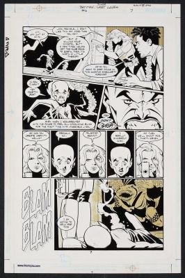Mark Lipka, Rick Burchett | Original Art from Joker: Last Laugh #6 (2002) Page 7 Pencils by Rick Burchett, Inks by Mark Lipka | mycomicshop.com (Buy It Now)