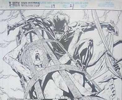 Jim Calafiore pencil - Mark McKenna ink - X-Men page 21 - 11x17 inches - X-Men Unlimited Vol 1 #19 - Page volante - Exemplaire unique - (1998)