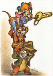 Joan Vizcarra | Chip’n Dale & Gadget Hackwrench - The Key - Original Drawing - Joan Vizcarra - Pencil Art - Original Artwork - 42 x 30 cm | Catawiki