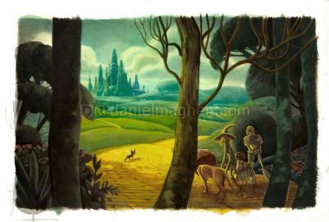 Benjamin Lacombe - Illustration originale -Le Château  - Le Magicien d‘Oz