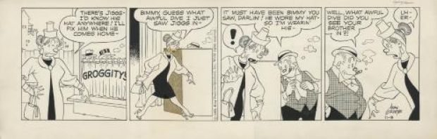 Vernon Greene | Bringing up Father, Strip du 9 novembre 1960 | Galerie 9ème Art