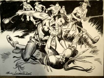 Mauro Laurenti | Mauro Laurenti illustrazione originale "Zagor" x Romics - (2006) | Catawiki