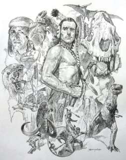 Sanjulian Manuel Clemente | TUROK - Turok Dinosaur Hunter By Sanjulian. Original Pencil art 70cm x 50cm big !! | Catawiki