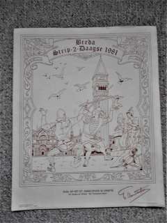 Willy Vandersteen - Gesigneerd Door Willy Vandersteen | Vandersteen, Willy - Prent Breda strip-2-daagse - Duel op het St.-Marcoplein in Venetië - De Tartaarse helm - (1981) | Catawiki