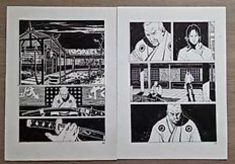 Riccardo Burchielli | Riccardo Burchielli - John Doe - 2 x tavole originali "Questioni d’onore" - (2004) | Catawiki