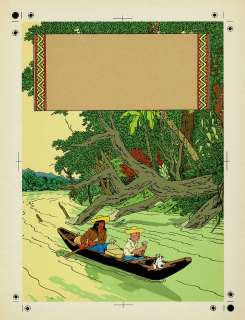 Hergé (Studios) | Tintin, L’Oreille cassée, bleu de coloriage et son film noir pour la couverture de l’album. | Septimus