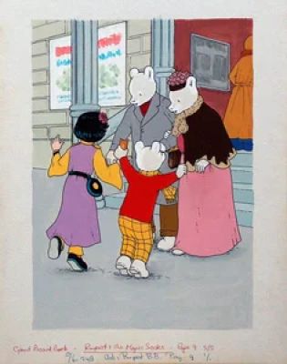 20Th Century Unidentified Artist | Rupert and His Magic Socks page 9 | Illustration Art Gallery