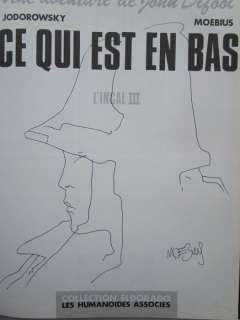 Moebius / Giraud | Moebius - John Difool - L’incal T3 - Ce qui est en bas - avec dédicace originale - Cartonné - Réédition - (1986) | Catawiki