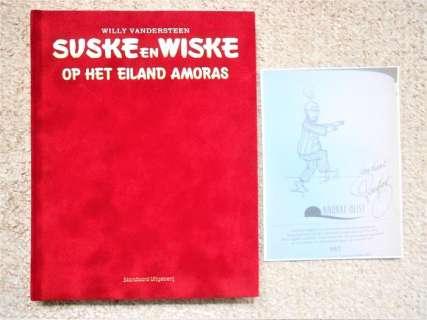 Willy Vandersteen | Suske en Wiske - Op het Eiland Amoras met opdrachttekening - Fluwelen uitgave - Cartonné - EO - (2013) | Catawiki