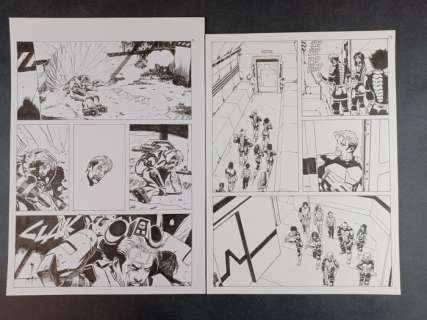 De Angelis, Roberto | De Angelis, Roberto 2x tavole originali - Nathan Never "Scontro Finale" | Catawiki