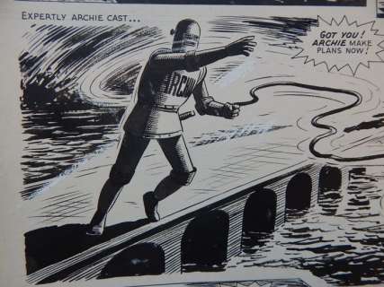 Kearon, Ted | Kearon, Ted - Originele pagina - Archie, de man van Staal - Archie and the Mistery of the Giant Bats - (1967) | Catawiki