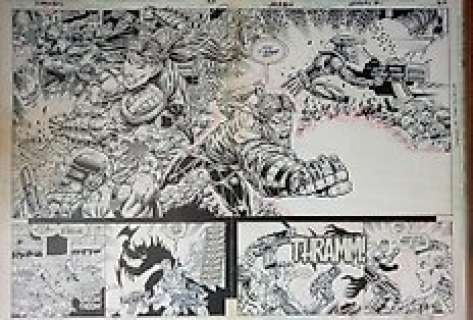 Greg Luzniak Dessin / Ray McCarthy Encrage | Superboy 22x17 - A2 - Annual Vol 4 #1 - Page volante - Exemplaire unique - (1994) | Catawiki