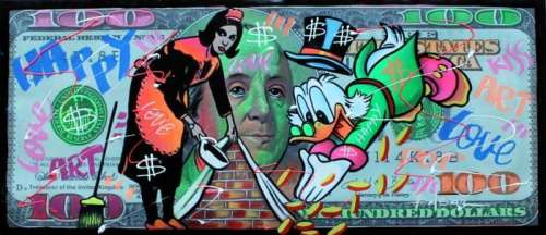 Gabriel Brisan | Rich Duck - Signed Original Artwork by Gabriel Brisan - 70 x 31 cm (2023) | Catawiki