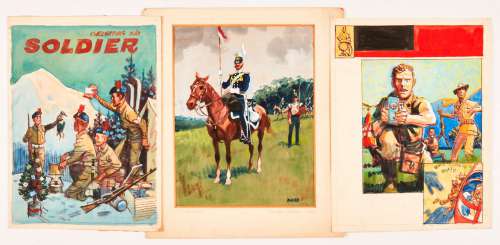 17th Lancers Review Order 1853 painting painted and signed by Eric Parker. 13 x… | Comic Book Auctions ltd