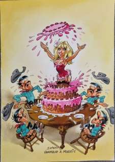 Dany / Morris | Dany - Dessin original couleur - Hommage à Morris - Dalton City | Catawiki