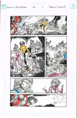 Freddie E. Williams II | GODZILLA vs POWER RANGERS (Issue #2, page 11) 11×17 | Freddie E. Williams II