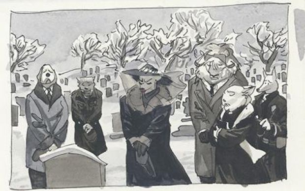 Juanjo Guarnido | Blacksad, Tome 2, Artic-Nation, Recherche de case, case n°2 planche 46 | Galerie 9ème Art