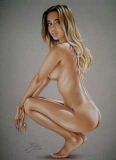 Sly | Sly - Original drawing in colour - Nude women - Size: 31 x 42 cm. - (2023) | Catawiki