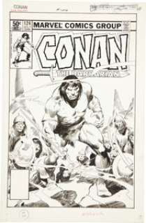 John Buscema Conan the Barbarian #124 Cover Original Art (Marvel, 1981). This scintillating cover - | Heritage