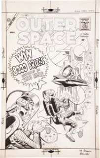 Steve Ditko Outer Space #21 Cover Original Art (Charlton, 1959). When it comes to science fiction and fantasy - | Heritage
